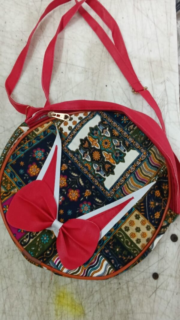 Women Fancy Multicolor Round Sling Bag