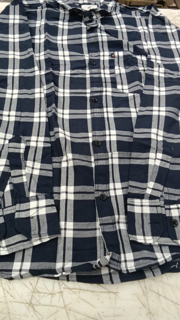 True Hind Mens Blue Checked Shirt Size Xl