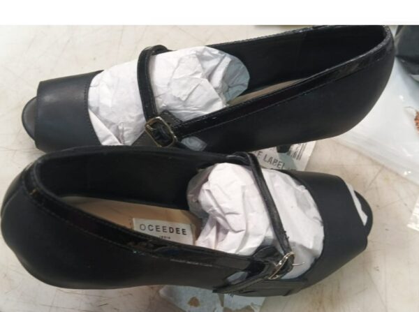 Oceedee Black Color Sandals For Women Size 38