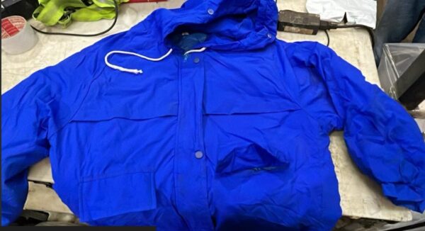 Women Royal Blue Colour Fluffy Jacket Size L