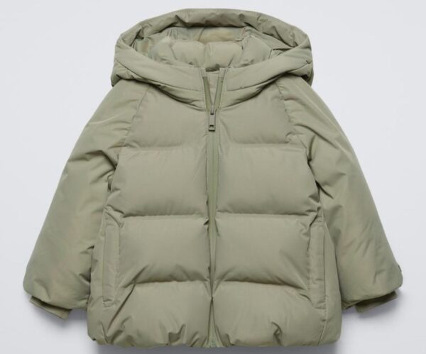 Zara WaterRepellent Padded Jacket Pista Green Colour Size 2 Y