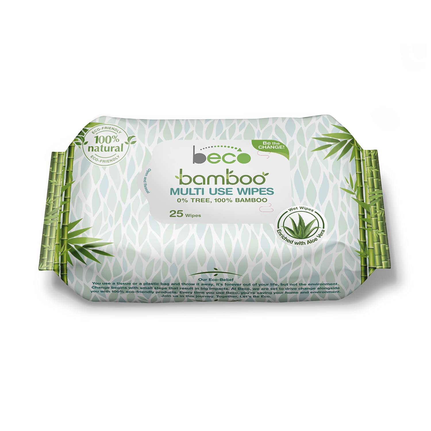 Beco Bamboo Aloe Vera Wet Wipes 25 Wipes