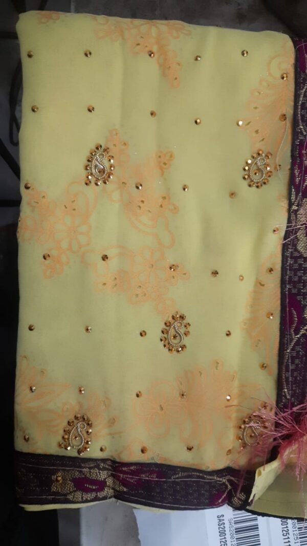 Saree For Women Color Yellow