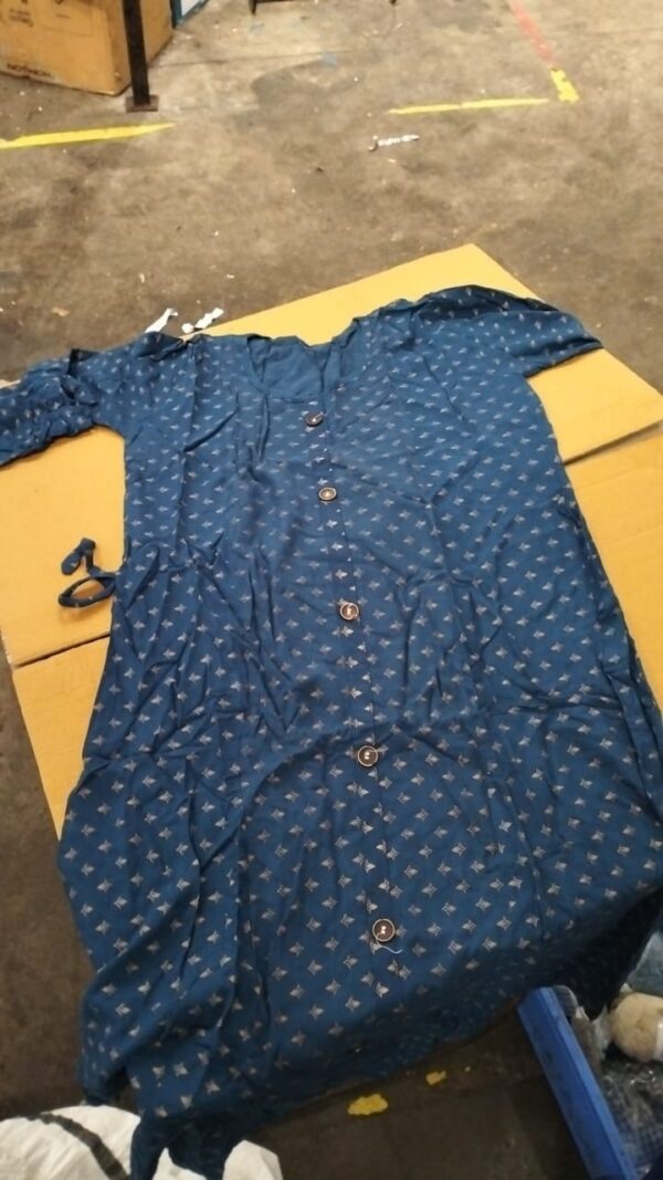 Woman Blue Printed Kurti Size Xl