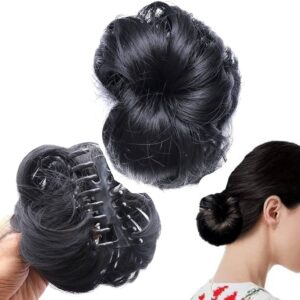 Hair Clip Artificial Hair Extension Bun Claw Clips And Hair Wigs With Clutcher For Women 1N