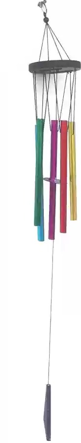 Feng Shui Metal Wind Chime Multi Colour 7 Pipes Small