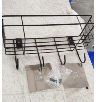 Black Color Dish Wash Rack With 4 Hook