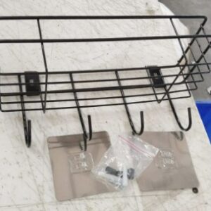 Black Color Dish Wash Rack With 4 Hook