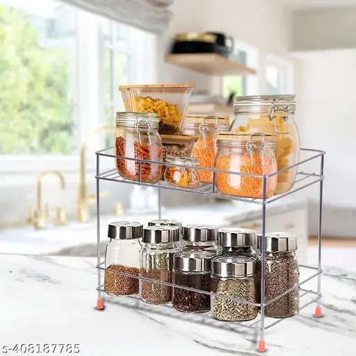 Big Size Stainless Steel 2 Layer Kitchen Spice Rack