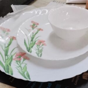 La Opala Novo Scarlet Blooms Dinner Set 10