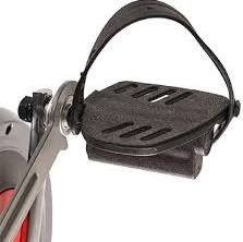 Healthex Exercise BikeCycle Pedal Set With Straps 1 Pair Pedal Black