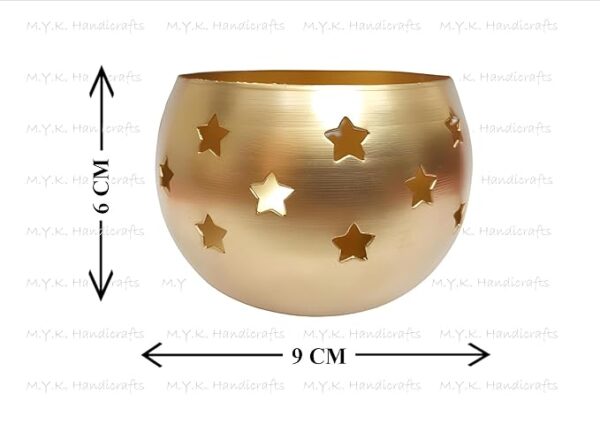 2 In 1 Candle Holder And Diya For Room Golden Color