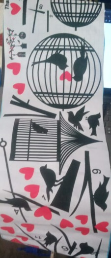 Wall Sticker Birds Printed 80Cm