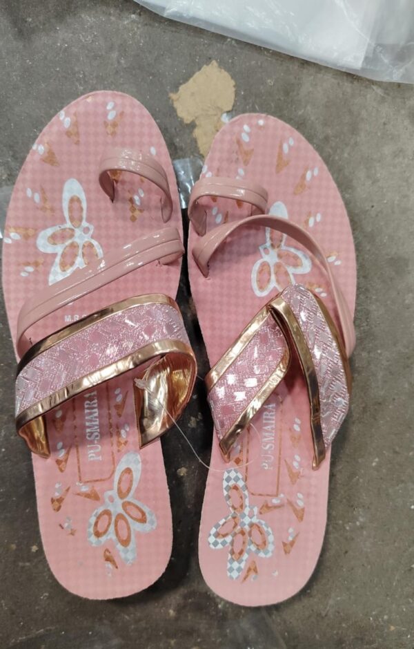 Dusty Pink Colour Flat Sandals For Women Size 5