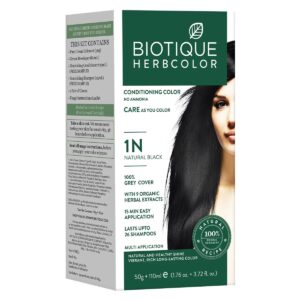 Biotique Natural Black Herb Color Hair Color 1N 50 Gm110Ml