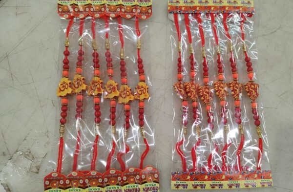 Ganesha And Om Design Rakhi Pack Of 12