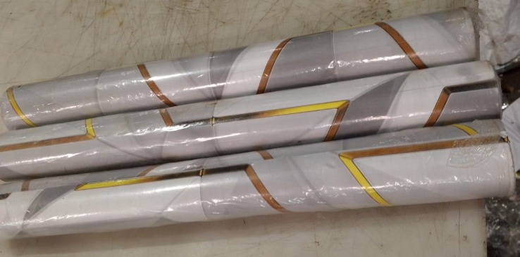 Wallpaper For Wall White And Golden Printed 10Mtr Pack Of 3