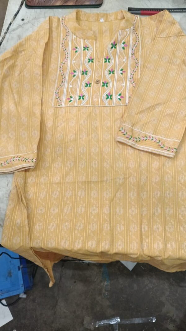 Yellow Colour Kurti For Women Size 38