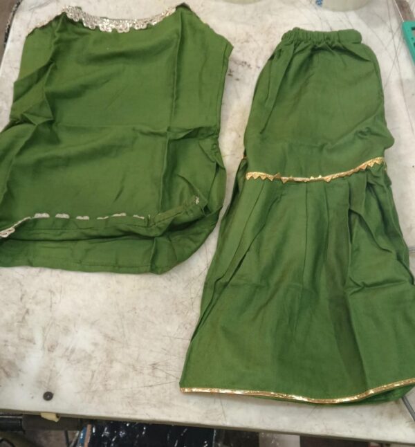 Green Colour Lehenga Choli Dress For Kids Girl Size 4 To 6 Years