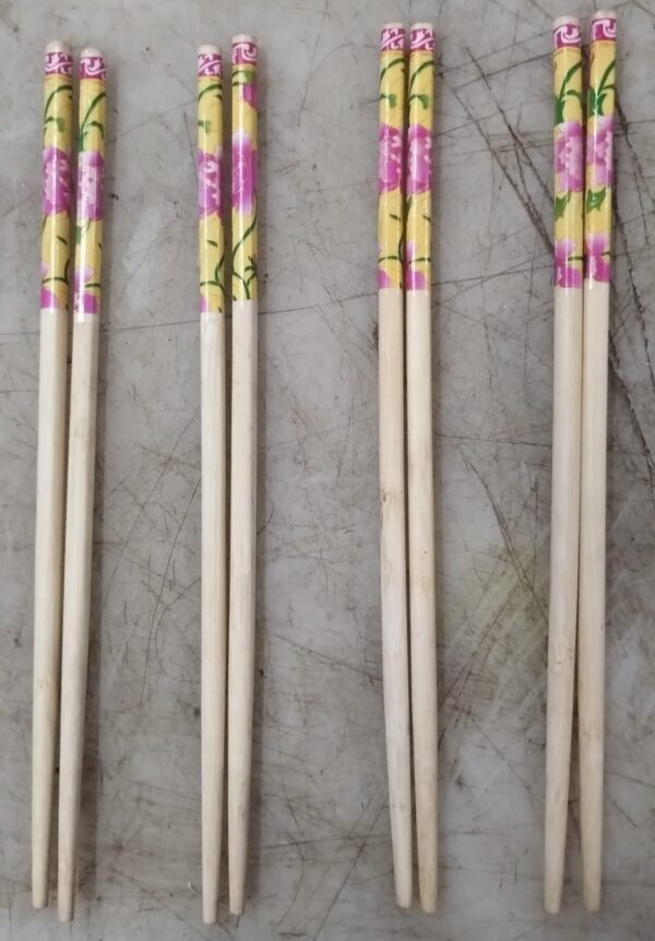 4 Pairs Chopsticks Flower And Leaves Design