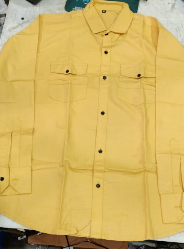 Yellow Colour Shirt For Men Size M