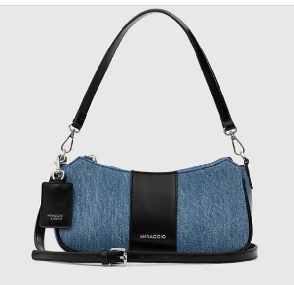 Miraggio Bella Denim Shoulder Bag For Women Blue