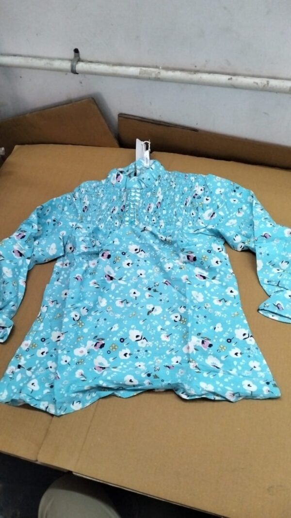 Girl Sky Blue Printed Top Size M