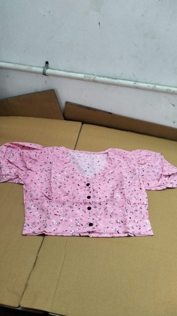 Girl Pink Printed Top Size S