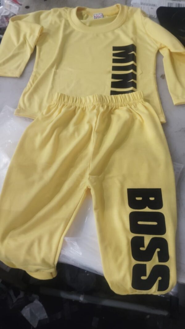 Kids Boy Yellow Color Summer Set Size 4