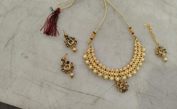 Gold Colour Necklace Set For Women