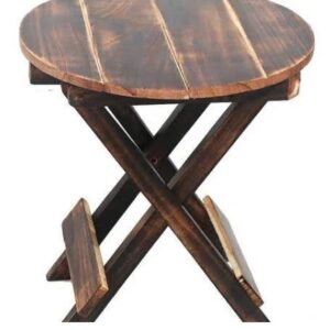 Wooden Round Foldable Stool