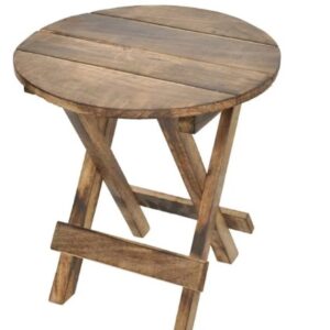 Wooden Round Foldable Stool