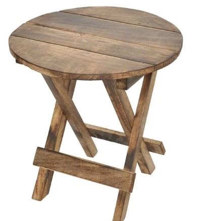 Wooden Round Foldable Stool