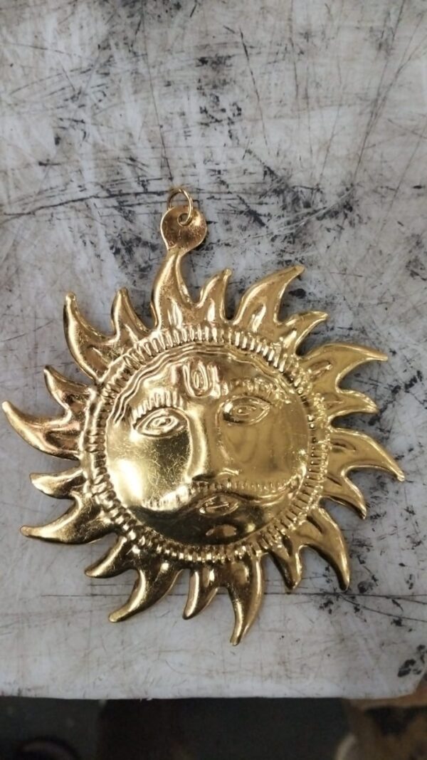 4 Inch Metal Surya Devay Namah Wall Hanging