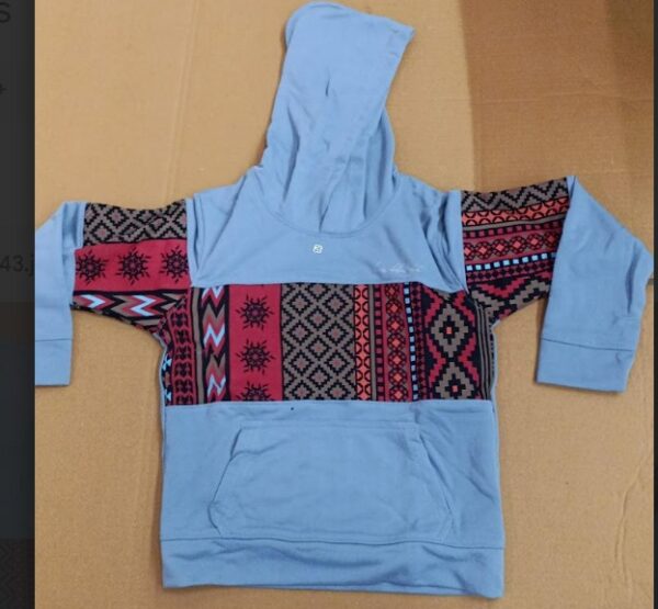 Light Sky Blue Colour Hoodie For Kids Size 26