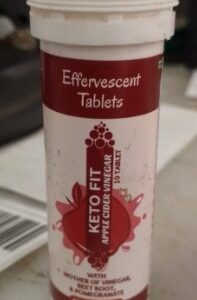 Effervescent Tablet Keto Fit Apple Cider Vinegar 10 Tablet Pack Of 2
