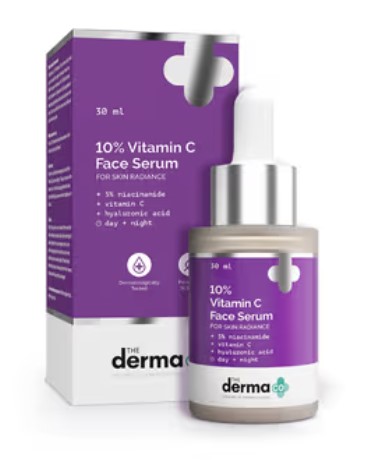 The Derma Co 10 Percent Vitamin C Face Serum For Glowing Skin 30Ml