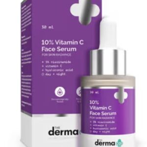 The Derma Co 10 Percent Vitamin C Face Serum For Glowing Skin 30Ml