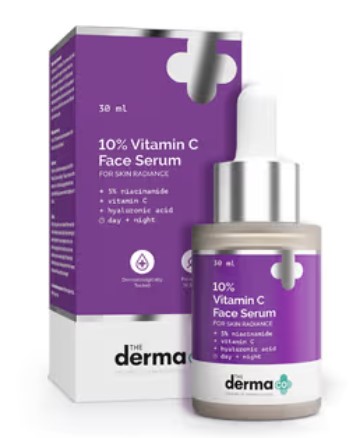 The Derma Co 10 Percent Vitamin C Face Serum For Glowing Skin 30Ml
