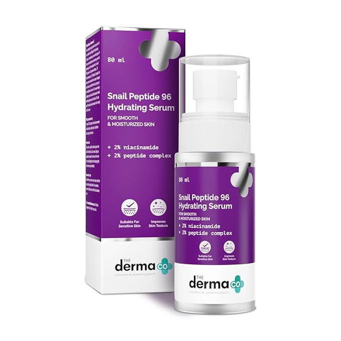 The Derma Co Snail Peptide 96 Hydrating Serum 80Ml