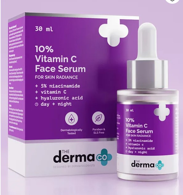 The Derma Co 10 Percent Vitamin C Face Serum 30 Ml For Skin Radiance