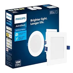 Philips Astra Sleek 15 Watt Square Led Downlight Warm White Light