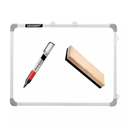 Eduway Wooden With Aluminium Frame DoubleSided Whiteboard Size 16X23 Inch