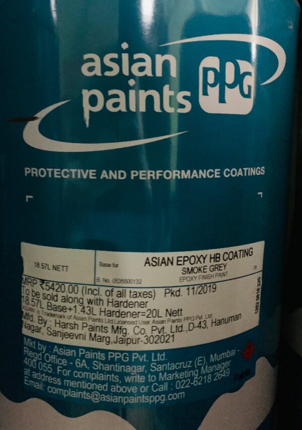Asian Paints Epoxy Hb Coating Ral 5012 Blue 18Point57L