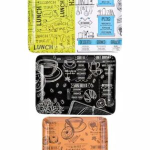 Goodhomes Melamine Serving Tray Set Of 3 Trays