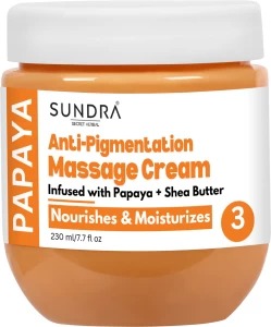 Sundra Secret Herbal Natural Fresh Papaya Anti Pigmentation Face Body Massage Cream 230 Ml