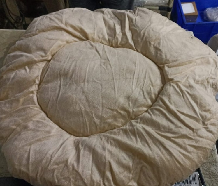 Dog Mattress Cream Blue Colour