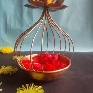 Star Wire Handicraft Metal Lotus Candle Diya Floating