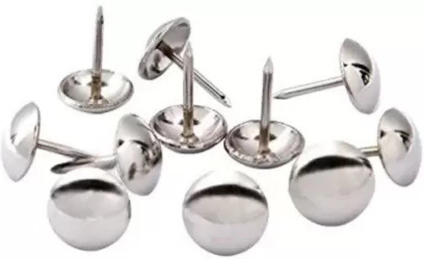 Chair Nails Mild Steel Thumb Pin Pack Of 200 Pcs Silver Pins