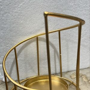 Golden Pillar Candle Holder Without Glass